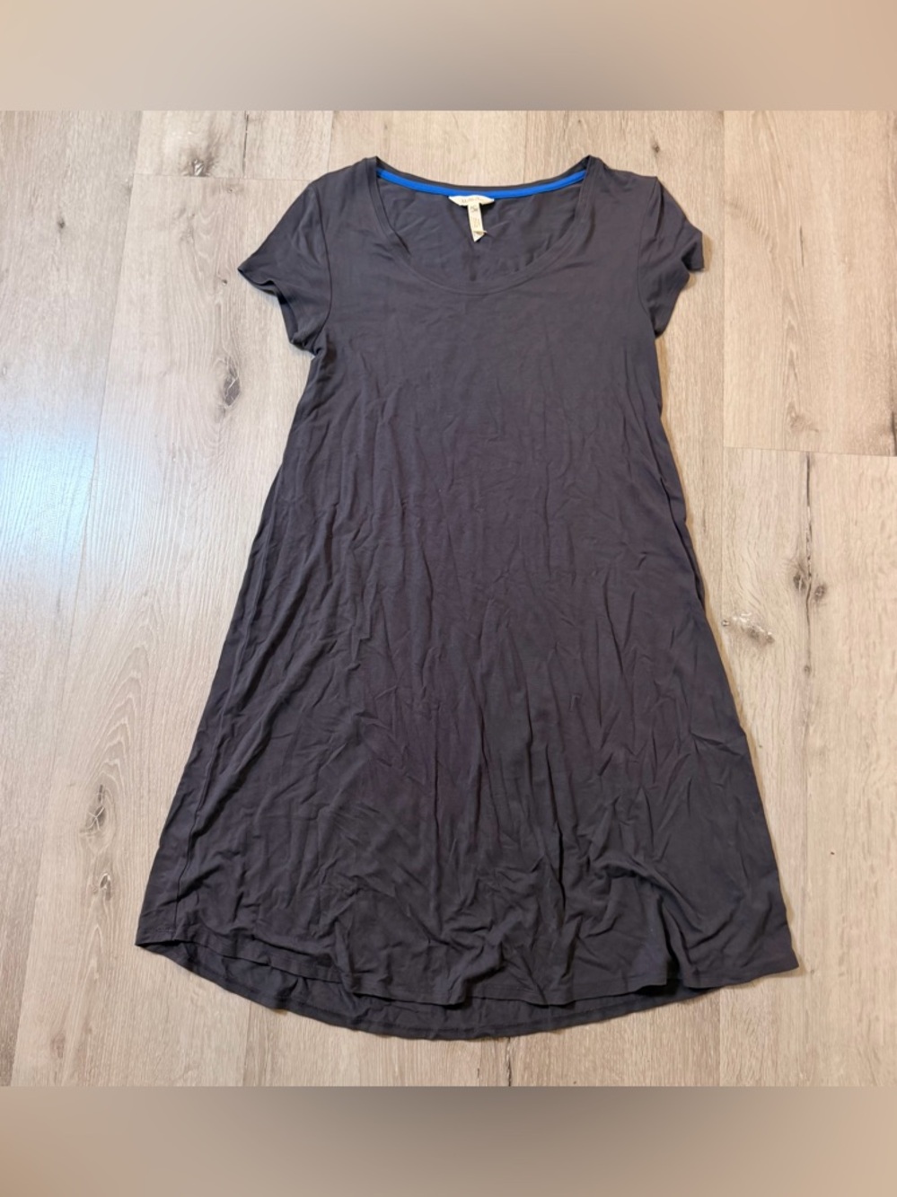 Matilda Jane Perfectly Paired Better Days Grey T Shirt Dress Size small New